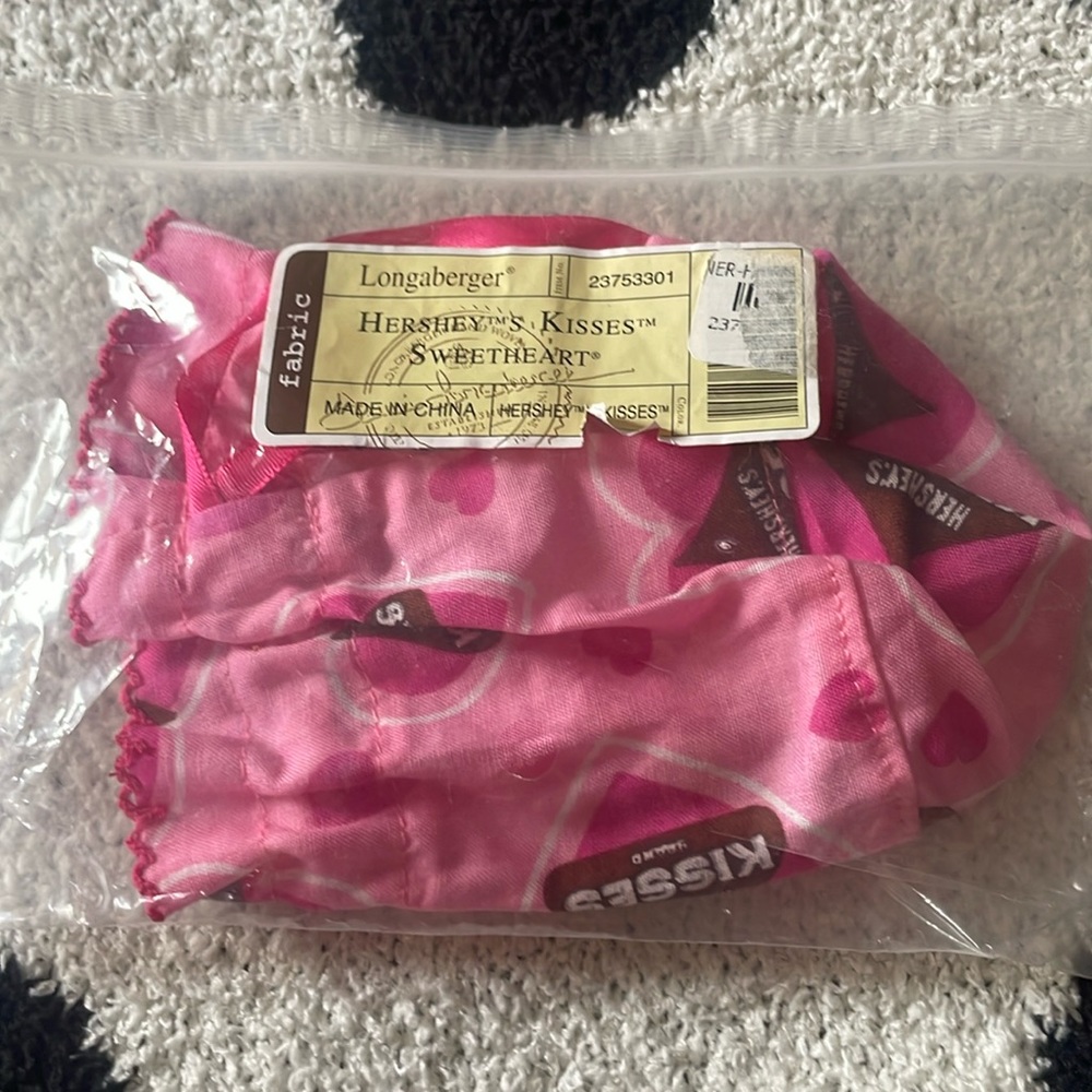 Longaberger Hershey Kiss Sweetheart Basket Liner